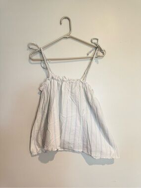 VENUS White Top with Mint and Pastel Stripe Detail